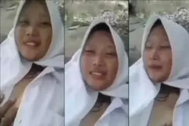 Gadis SMA Dientot Liar di Batu Sungai Jembut Lebat